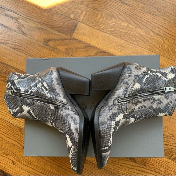ALLSAINTS Rolene Snakeskin Heeled Cowboy Cowgirl Ankle Boots Bootie | Sz 6 | NIB - Picture 5 of 9